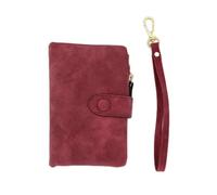 YUGSHNKFC Portefeuille court en cuir synthétique pour femme avec imprimé floral élégant avec plusieurs emplacements pour cartes adapté à diverses occasions, bordeaux