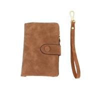YUGSHNKFC Portefeuille court en cuir synthétique pour femme avec imprimé floral élégant avec plusieurs emplacements pour cartes adapté à diverses occasions, café