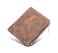 YUGSHNKFC Portefeuille court pliable en cuir synthétique avec porte-cartes pour homme, marron