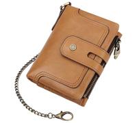 YUGSHNKFC Portefeuille élégant en cuir pour homme pour cartes et espèces, sac à monnaie, sac à monnaie multifonction adapté pour un usage quotidien, marron