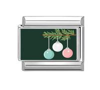 YUGSHNKFC Résultats De Bijoux Modulaires Module De De Perles Thème De Noël Fabrication De Bijoux Partie Charme Lien Texture en Acier Inoxydable De Noël Modulaire