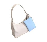 YUGSHNKFC Sac à bandoulière de couleur unie avec poignée supérieure en nylon pour les aisselles - Élégant - Couleur unie - Sac à main assorti à l'épaule sous les bras, abricot, One Size