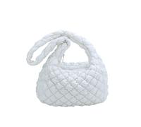 YUGSHNKFC Sac à bandoulière matelassé en nylon pour femme, élégant et spacieux, convient pour les occasions décontractées et les bals de fin d'année, blanc, One Size