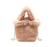 YUGSHNKFC Sac à bandoulière polyvalent tendance d'hiver avec chaîne d'épaule pour fille et femme, sac à main tendance en feutre non réglable, kaki, One Size