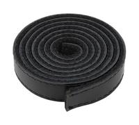 YUGSHNKFC Sangles en cuir de 2 cm de large, cordon plat à faire soi-même, sangles en cuir pour la fabrication de sacs, ceintures, poignées de meubles, cadeaux, faux pour la fabrication de sacs, Noir