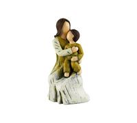 YUGSHNKFC Sculpture Et Enfant Peinte À La Main Figurine Familiale en Résine pour La Fête des Mères pour Décoration D'étagère Figurines Mère Et Fille