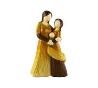 YUGSHNKFC Sculpture Et Enfant Peinte À La Main Figurine Familiale en Résine pour La Fête des Mères pour Décoration D'étagère Figurines Mère Et Fille