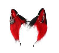 YUGSHNKFC Serre-tête avec boucles d'oreilles en fourrure pour femme - Style Lolita - Accessoire de fête d'Halloween