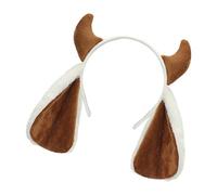 YUGSHNKFC Serre-tête en corne de mouton à fourrure pour fêtes costumées, spectacles, léger et confortable, accessoire de festival, bandeau en fourrure sur le thème de Noël