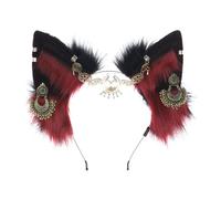 YUGSHNKFC Serre-tête en forme d'oreilles de chat, renard, en peluche, pour carnaval, fête, cosplay, fête - Unisexe