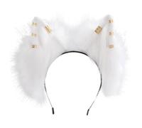 YUGSHNKFC Serre-tête réaliste avec oreilles de loup pour carnaval, fête, jeux de rôle, animes, maquillage
