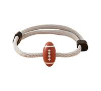 YUGSHNKFC Simple Styles 4MM Milans Rope Bracelet with Adjustable Length and Rugbys Accent Parties Supplies Stylish Outfits Athletic Styles Accessory