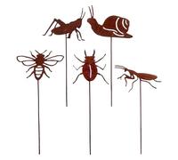 YUGSHNKFC Statue d'animal vintage en métal - Décoration de jardin - Sculpture en fer pour patios et cour - Sculptures murales rouillées artistiques