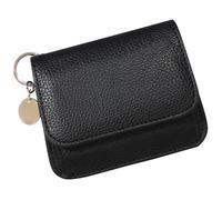 YUGSHNKFC Style coréen Porte-cartes court en cuir PU pour pièces de monnaie Petit portefeuille à trois volets pour tous les jours Style coréen Porte-cartes court en cuir PU pour pièces de monnaie