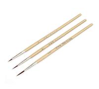 YUGSHNKFC Stylo à Ligne à Crochet 3 pièces/Ensemble 0 00 000, pinceaux de Dessin Professionnels à Pointe Fine pour Peinture à l'huile et à l'aquarelle Acrylique, Kit d'outils d'artiste