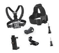 YUGSHNKFC Support de casque universel pour caméras de sport, bandeau élastique en nylon avec poignée antidérapante pour le ski, le cyclisme, l'aventure