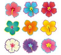 YUGSHNKFC Tableau D'affichage De Fleurs Colorées De Printemps Décorations Impression Double Face Découpes en Papier Autocollant sans Outil Nécessaire Autocollant À Découpes Florales