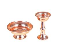YUGSHNKFC Tasse D'offrande Tibétaine en Métal Temples Bouddhistes Bol 'offrande 'Eau Récipient Rituel Décors Sereins pour Les Méditations Fournitures De Culte Spirituel