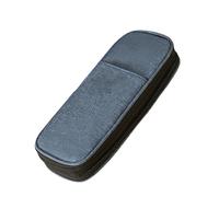 YUGSHNKFC Trousse à crayons double couche extensible de grande capacité pour stylos de voyage, pinceaux de maquillage, sac de rangement pour l'école, capacité réglable, cyan