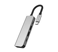 YUGSHNKFC USB-C Hub Adapter to HDMI-Compatible 4K30HZ Dual-USB TypeC Splitter Support PD60W Docking Station for Laptop Phone PC