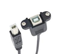 YUGSHNKFC USB2.0 Type B Male To Type B Female Extension Cable For Printers With Enhances Durability Panel Mount High Performances Speed Data Transfer Cable