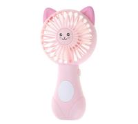 YUGSHNKFC Ventilateur Manuel Mignon Carton Ventilateur Animal Doux Lames Mousses Batterie pour L'étudiant Panda Chaton Ventilateur Portable