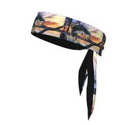 YUGTAEE Big Fish Picture Foulard de sport double face pour homme et femme réglable pour toutes les circonférences de tête