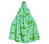 YUGTAEE Cape à capuche imprimée Golf On The Lawn pour adulte - Pour jeux de rôle, costumes de scène, fêtes - Entretien facile