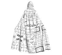 Yugtaee Cape à capuche pour adulte Motif géométrique mathématiques Geek Calculus Halloween Pour jeux de rôle, costumes de scène, fêtes Entretien facile