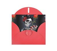 YUGTAEE Carte de vœux rouge avec inscription « Beauty Girl » - 10,2 x 15,2 cm - Pour Noël, anniversaire d'enfant, Saint-Valentin, anniversaire de mariage et invitations de fête