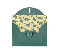 YUGTAEE Carte de vœux vert foncé avec motif Border Collie imprimé 10,2 x 15,2 cm pour Noël, anniversaire d'enfant, Saint-Valentin, anniversaire de mariage et invitations de fête