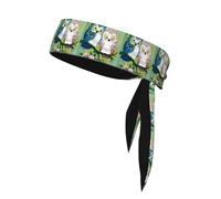 YUGTAEE Couple Chouette Perche Arbre Image Sport Double Face Foulard pour Femme Homme Réglable pour Tous Les Circonférences De Tête
