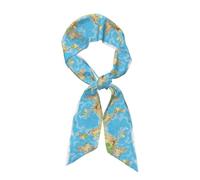 YUGTAEE Écharpe tendance imprimée carte du monde pour femme, un accessoire polyvalent doux et soyeux