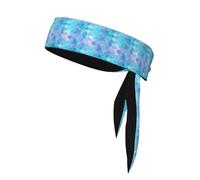 YUGTAEE Foulard double face motif écailles de sirène doré pour homme et femme réglable pour toutes les circonférences de tête