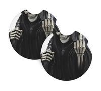 Yugtaee Grim-Reaper Lot de 2 porte-gobelets pour intérieur de voiture imperméables et à séchage rapide, protège contre les déversements et les rayures