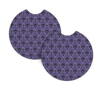 Yugtaee Haunted Mansion Lot de 2 porte-gobelets d'intérieur de voiture imperméables et à séchage rapide, protège contre les déversements et les rayures