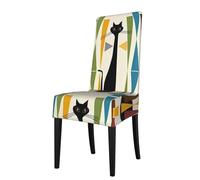 YUGTAEE La housse de chaise de salle à manger art moderne du milieu du siècle est facile à démonter et fabriquée en tissu haute résilience résistant à l'usure