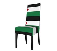 YUGTAEE La housse de chaise de salle à manger avec drapeau de l'État de Palestine est facile à démonter et fabriquée en tissu haute résilience résistant à l'usure