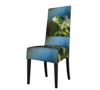 YUGTAEE La housse de chaise de salle à manger Green Lizard est facile à démonter et fabriquée en tissu haute résilience résistant à l'usure