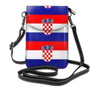Yugtaee Petit sac à main pour téléphone portable 19,3 x 12,4 cm, motif drapeau de la République de Croatie, étui à rabat en cuir pour femme, parfait pour la marche, le camping