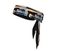 YUGTAEE Sunsets Lake Horses Foulard double face pour homme et femme Réglable pour toutes les circonférences de tête