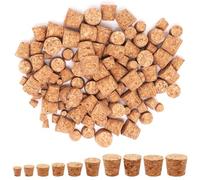 YuGtcen Lot de 110 bouchons en liège, assortiment de 10 tailles, petits bouchons coniques en liège de rechange pour bouteilles de vin en bois pour loisirs créatifs, bocaux et bouteilles de vin