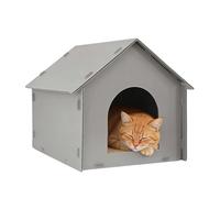 Yugugomo Abri pour Chat Extérieur - Tente Fermée Imperméable avec Tapis | Maison pour Chat Dehors,pour Le Sommeil en Hiver Maison Animal Patio Jardin Arrière-Cour