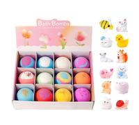 Yugugomo Boules de Bain avec Jouet Inclus,Lot de 12 Nettoyants Corporels Relaxants | Bombes Effervescentes pour le Bain,Pour Détente en Voyage Spa Hôtel Salle de Garçons Filles