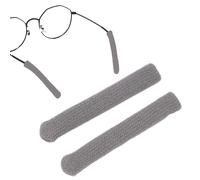 Yugugomo Coussinets d'oreille pour lunettes, coussinets pour lunettes en tricot, manchons de branches de lunettes, coussinets de lunettes, porte-embouts de lunettes, embout élastique
