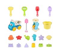 Yugugomo Ensemble de Plage pour,20 pièces de Jeux de Sable vifs avec Seau et pelles - Jouets Sensoriels d'Extérieur,pour Activités en Extérieur, Jardin, Cour, Camping, Pique-Nique, Piscine,