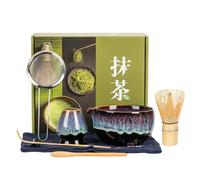 Yugugomo Kit De Thé | Set Bol et Fouet à,Ustensiles Thé Pour Préparation Méditation Amateurs Baristas Maison et
