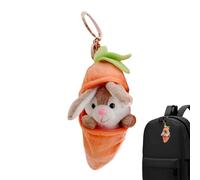 Yugugomo Peluche Lapin Doux | Porte-Clés Peluche Lapin Carotte - Douce Pendentif Carotte Ornement Cadeau pour Tout-Petits Décoration de Pâques