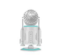 Yugugomo Petit Ventilateur De Bureau | Rocket Shape Portable Personal Cooler With Light | Rechargeable Personal Desk Fan With Mist Spray,Pour Maison Cuisine Chambre Dormoir Extérieur Plage Pique-Nique
