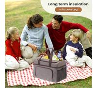 Yugugomo Sac Isotherme - Porte-Repas Pliable Étanche 30 Litres,Thermique Imperméable Pour Aliments Froids,Idéal Pour Déjeuner Voyage Aliments École Plage Épicerie Pique-Nique Courses